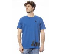 Invicta - Big Logo T-shirt en Coton à Manches Courtes - Homme - Tops - Bleu - Taille: L