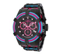 INVICTA Bolt 48605 Montre Homme - Entanche - Analogique - Mouvement à Quartz - Acier Inoxydable avec Cadran Noir - 53mm