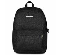 Invicta Carlson Sac à Dos d'écolier Noir Scintillant avec Compartiment pour Ordinateur et Poche pour Bouteille, 24 l, école secondaire et secondaire, pour Fille