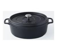 INVICTA Cocotte ovale - O 35 cm - Noir - Tous feux dont induction