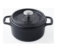 Invicta Cocotte ronde 20 cm – Noir – Tous feux (dont induction)