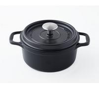 Cocotte ronde en fonte émaillée 26cm noir mat Invicta puv402261 noir G