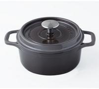 Cocotte ronde en fonte émaillée 32cm taupe puv402327