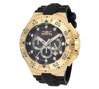 INVICTA Excursion 48537 Montre Homme - Entanche - Analogique - Mouvement à Quartz - Acier Inoxydable avec Cadran Noir - 50mm