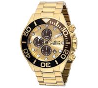INVICTA Grand Diver 48590 Montre Homme - Entanche - Analogique - Mouvement à Quartz - Acier Inoxydable avec Cadran Or - 52mm