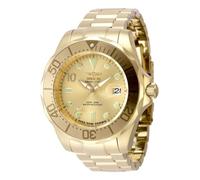 INVICTA Grand Diver 48705 Montre Homme - Entanche - Analogique - Mouvement Automatique - Acier Inoxydable avec Cadran Or - 47mm