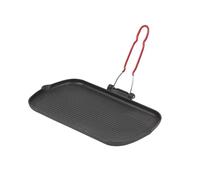 Invicta Grill Viande Rectangulaire en Fonte Noir 37 x 22 cm