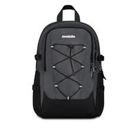 Invicta Invict-Act Plus Sac à dos d'école gris, double compartiment avec poche pour PC et poche pour bouteille d'eau, 29 l, école moyenne et supérieure, sac à dos fille, garçon