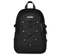 Invicta Invict-Act Plus Sac à dos d'école noir, double compartiment avec poche pour PC et poche pour bouteille d'eau, 29 l, école moyenne et supérieure, sac à dos fille, garçon, Noir , Taglia Unica