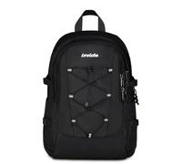 Invicta Invict-Act Plus Sac à dos d'école noir, double compartiment avec poche pour PC et poche pour bouteille d'eau, 29 l, école moyenne et supérieure, sac à dos fille, garçon, Noir , Taglia Unica