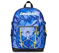 Invicta Jelek Fantasy, sac à dos bleu, super grand compartiment avec poche pour PC ou tablette, poche porte-bouteille et poche avec organisateur, sac à dos voyage