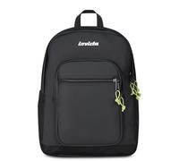 Invicta Jelek Plus City Sac à dos d'école noir, double compartiment avec poche pour PC et poche pour bouteille d'eau, 34 l, école moyenne et supérieure, sac à dos fille et garçon