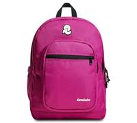 Invicta Jelek Sac à dos d'écolier uni à double compartiment avec poche pour PC, poche pour bouteille et poche avec organiseur, pour l'école, les loisirs et les voyages, rose