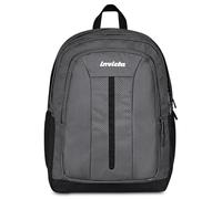 Invicta Jelek Up Led, Sac à dos d'école gris, double compartiment avec poche pour PC et poche pour gourde, 36 l, école moyenne et supérieure, sac à dos fille et garçon