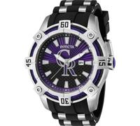 Invicta MLB - Colorado Rockies 43267 Montre Homme - Entanche - Analogique - mouvement à quartz - acier inoxydable avec cadran violet - 52mm