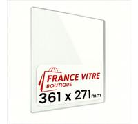 Invicta - modèle : Chatel - 361 x 271 x 4 mm - Vitre d’Insert pour cheminée et poêle à Bois - Verre de Rechange Haute température - jusqu'à 800°C