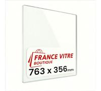 Invicta - modèle : Elton - 763 x 356 x 4 mm - Vitre d’Insert pour cheminée et poêle à Bois - Verre de Rechange Haute température - jusqu'à 800°C