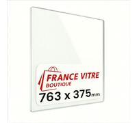 Invicta - modèle : massy - 763 x 375 x 4 mm - Vitre d’Insert pour cheminée et poêle à Bois - Verre de Rechange Haute température - jusqu'à 800°C