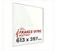 Invicta - modèle : Phoenix - 613 x 397 x 4 mm - Vitre d’Insert pour cheminée et poêle à Bois - Verre de Rechange Haute température - jusqu'à 800°C