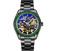 INVICTA Objet D Art 69504 Montre Homme - Entanche - Analogique - Mouvement Automatique - Acier Inoxydable avec Cadran Noir - 43mm