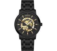 INVICTA Objet D Art 69506 Montre Homme - Entanche - Analogique - Mouvement Automatique - Acier Inoxydable avec Cadran Noir - 43mm