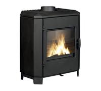 Invicta Poêle à bois en fonte Carolo flamme verte 7 Anthracite - 8kw