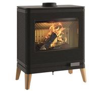 invicta - poêle à bois fonte 9kw noir - p610449