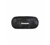 Invicta Porte-stylo école à lèvres, gris, poche intérieure avec fermeture éclair et passants élastiques porte-stylos, accessoires sac à dos, école moyenne et supérieure, pour garçon et fille, gris