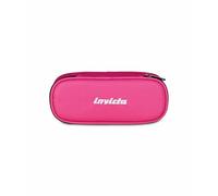 Invicta Porte-stylo pour école à lèvres, rose, poche intérieure avec fermeture éclair et passants élastiques porte-stylos, accessoires sac à dos, école moyenne et supérieure, pour garçon et fille