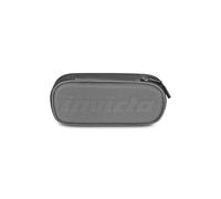 Invicta Porte-stylo scolaire LED, gris, poche intérieure avec fermeture éclair et passants élastiques porte-stylos, accessoires sac à dos, école moyenne et supérieure, pour garçon et fille
