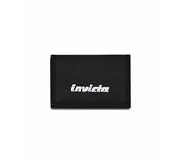 Invicta Portefeuille à Scratch Noir, Portefeuille à Trois Portes avec Fermeture en Velcro Pratique, Compartiments pour Cartes, espèces et pièces, Accessoires Invicta, pour garçon et Fille