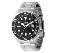 INVICTA Pro Diver 47160 Montre Homme - Entanche - Analogique - Mouvement à Quartz - Acier Inoxydable avec Cadran Noir - 46mm