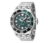 INVICTA Pro Diver 47842 Montre Homme - Entanche - Analogique - Mouvement à Quartz - Acier Inoxydable avec Cadran Vert - 52mm