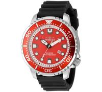 INVICTA Pro Diver 49544 Montre Homme - Entanche - Analogique - Mouvement à Quartz - Acier Inoxydable avec Cadran Rouge - 48mm