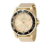 INVICTA Pro Diver 49690 Montre Homme - Entanche - Analogique - Mouvement à Quartz - Acier Inoxydable avec Cadran Or - 43mm