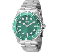 INVICTA Pro Diver 49695 Montre Homme - Entanche - Analogique - Mouvement à Quartz - Acier Inoxydable avec Cadran Vert - 43mm