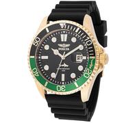 Invicta Pro Diver 47168 Montre Homme - Entanche - Analogique - Mouvement à Quartz - Acier Inoxydable avec Cadran Noir - 43mm