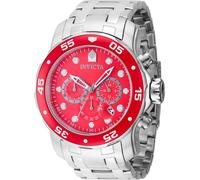 Invicta Pro Diver SCUBA 40192 - Montres-bracelets pour hommes - Quarz - Acier inoxydable avec cadran rouge - 48mm