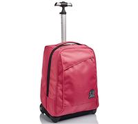 Invicta Sac à Dos à Roulettes, Benin Solid, Sac à Livres à Roulettes, 2 En 1, Sac à Dos Trolley, Filles et Garçons, pour L'École, le Sport, Pochette pour Ordinateur Portable, Rose