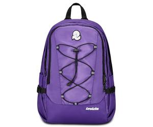 Invicta Sac à dos bureau Act Smart Plain, violet, double compartiment avec poche PC, poche gourde, poche avec organisateur, sangle de vie, rubans poitrine et réglage du volume, travail scolaire