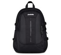 Invicta Sac à dos de bureau Act Plus LED, noir, double compartiment avec poche PC 14", poche gourde, poche avec organiseur, sangle de taille, sangles de poitrine et réglage du volume, 29 L, sac à dos