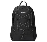 Invicta Sac à dos de travail Act Plus, noir, double compartiment avec poche PC 14", poche gourde et fond renforcé, sac à dos spacieux et polyvalent de 29 l, pour bureau et université, pour homme et