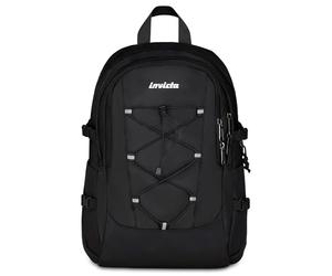Invicta Sac à dos scolaire Act Plus, noir, 29 L, double compartiment, poche intérieure avec organiseur, poches latérales porte-bouteille, compartiment intérieur pour PC, école moyenne et supérieure
