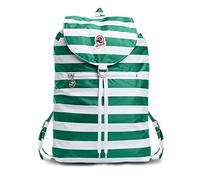 Invicta Sac à Dos, Vintage Next; Minisac Sac à Dos à Cordon de Serrage, Sac à Dos Décontracté, Unisexe, Taille Unique 8 L, pour les Escapade & les Loisirs, avec Ceinture de Hanche Vert/Blanc