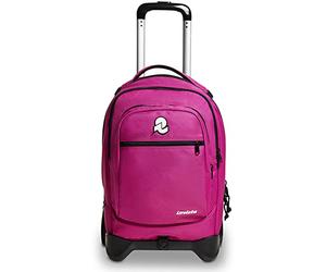 Invicta School Trolley, New Plug Pink, Violet, Sac à Dos détachable avec Cross Over System, Double Usage Mixte Enfant, Fucsia