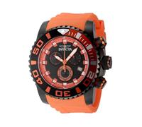 INVICTA Sea Hunter 48986 Montre Homme - Entanche - Analogique - Mouvement à Quartz - Acier Inoxydable avec Cadran Noir - 52mm