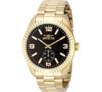 INVICTA Specialty 49389 Montre Homme - Entanche - Analogique - Mouvement à Quartz - Acier Inoxydable avec Cadran Noir - 43mm