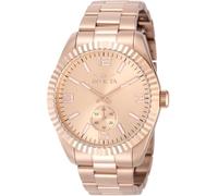 INVICTA Specialty 49393 Montre Homme - Entanche - Analogique - Mouvement à Quartz - Acier Inoxydable avec Cadran Or Rose - 43mm