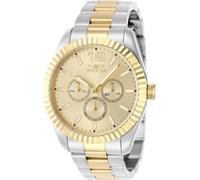 INVICTA Specialty 49518 Montre Homme - Entanche - Analogique - Mouvement à Quartz - Acier Inoxydable avec Cadran Or - 43mm