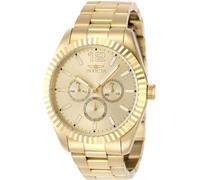 INVICTA Specialty 49520 Montre Homme - Entanche - Analogique - Mouvement à Quartz - Acier Inoxydable avec Cadran Or - 43mm